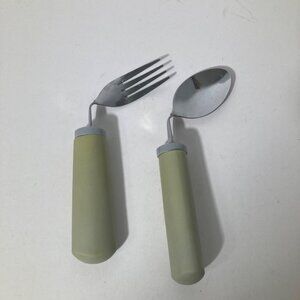 2 Kinsman Classic Bendable Fork Spoon Weighted Non Slip Grip Left‎ handed #1